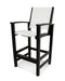 POLYWOOD Coastal Bar Chair in Black / White Sling image