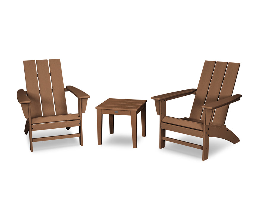 POLYWOOD Modern Adirondack 3-Piece Set in Teak image