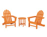 POLYWOOD Classic Adirondack 3-Piece Set in Tangerine image