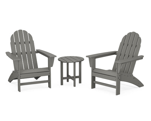 POLYWOOD Vineyard 3-Piece Adirondack Set in Slate Grey image