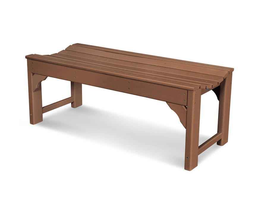 POLYWOOD Traditional Garden 48" Backless Bench in Teak image