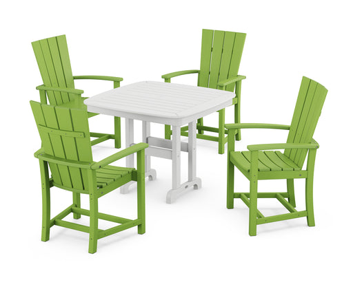 POLYWOOD Quattro 5-Piece Dining Set in Lime image