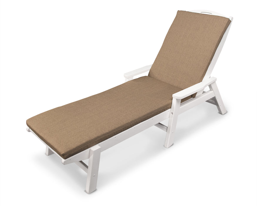 Ateeva Ateeva 74" x 22" Outdoor Chaise Lounge Cushion by POLYWOOD in Sesame