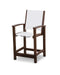 POLYWOOD Coastal Counter Chair in Mahogany / White Sling image