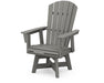 POLYWOOD Nautical Curveback Adirondack Swivel Dining Chair in Slate Grey image