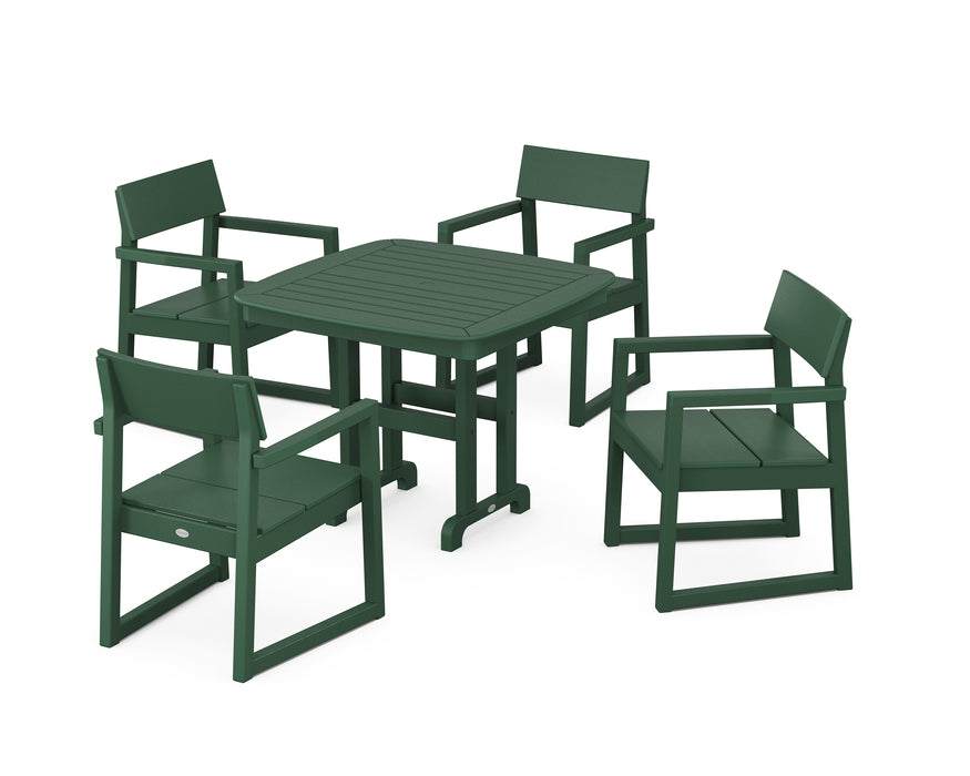 POLYWOOD EDGE 5-Piece Dining Set in Green image