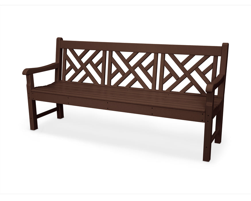 POLYWOOD Rockford 72" Chippendale Bench in Mahogany image