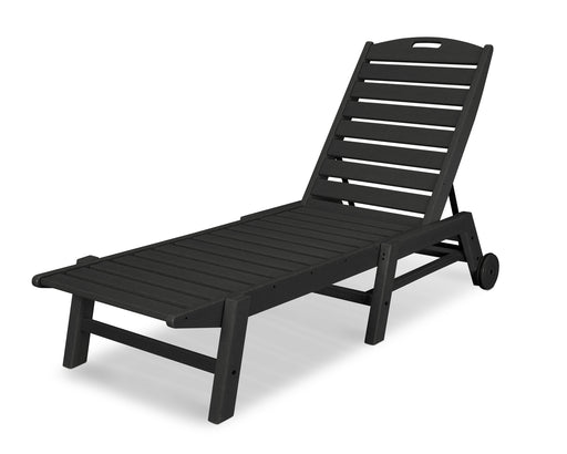 POLYWOOD Nautical Chaise with Wheels in Black image