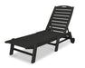 POLYWOOD Nautical Chaise with Wheels in Black image