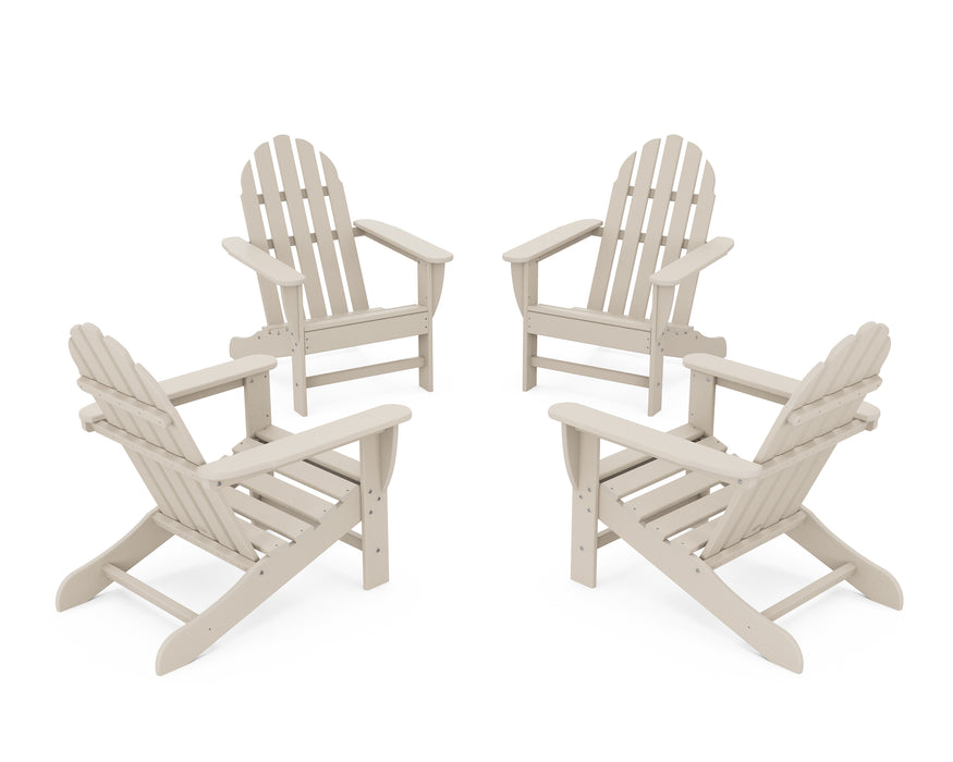 POLYWOOD 4-Piece Classic Adirondack Conversation Set in Sand image