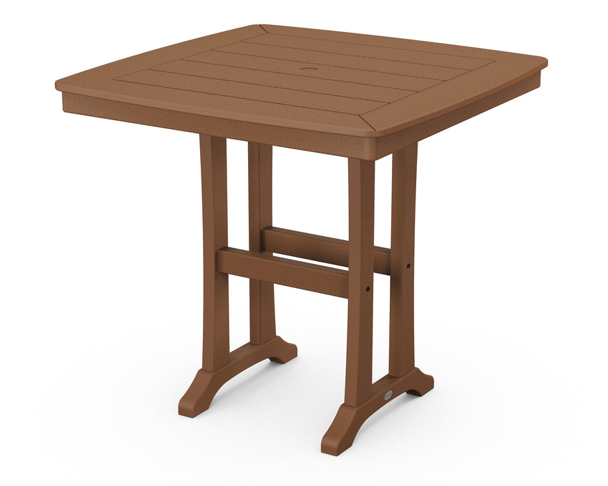 POLYWOOD Nautical Trestle 37" Counter Table in Teak image