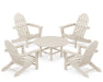 POLYWOOD Classic Adirondack 5-Piece Conversation Set in Sand image