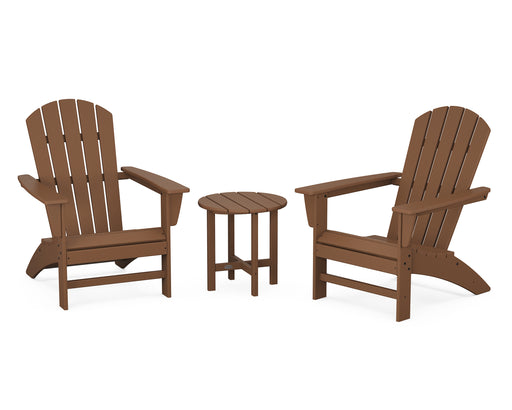 POLYWOOD Nautical 3-Piece Adirondack Set in Teak image