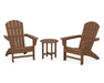 POLYWOOD Nautical 3-Piece Adirondack Set in Teak image