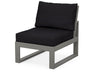 POLYWOOD Modular Armless Chair in Slate Grey / Midnight Linen image