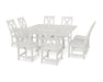 POLYWOOD Braxton 9-Piece Nautical Trestle Dining Set in Vintage White image