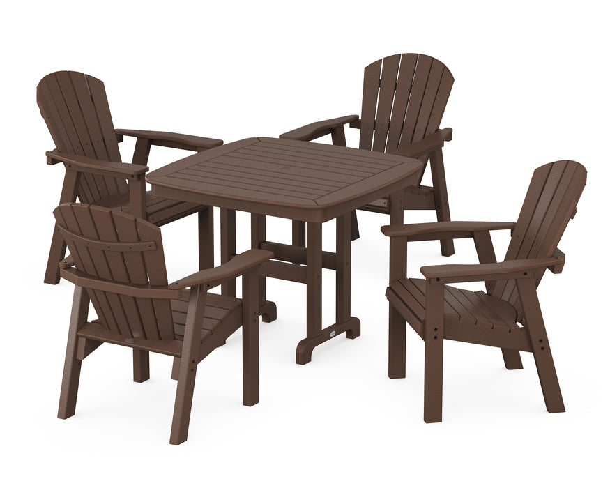 POLYWOOD Seashell 5-Piece Dining Set in Mahogany image