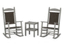 POLYWOOD Jefferson 3-Piece Woven Rocker Set in Slate Grey / Cahaba image