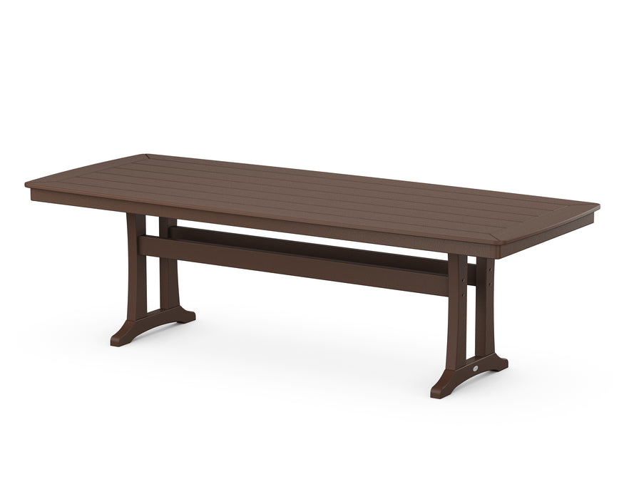 POLYWOOD Nautical Trestle 39" x 97" Dining Table in Mahogany image