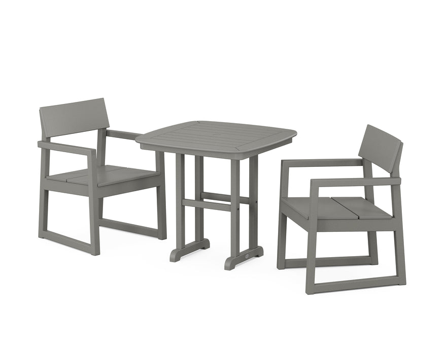 POLYWOOD EDGE 3-Piece Dining Set in Slate Grey image