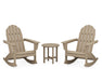 POLYWOOD Vineyard 3-Piece Adirondack Rocking Chair Set in Vintage Sahara image