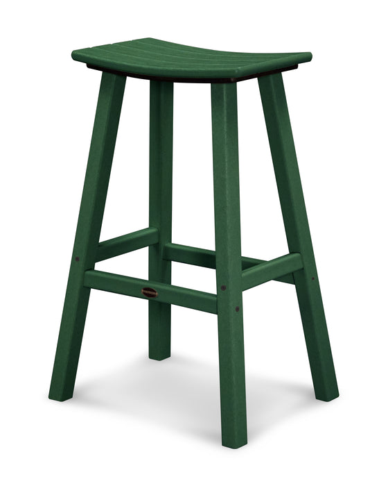 POLYWOOD Traditional 30" Saddle Bar Stool in Green image