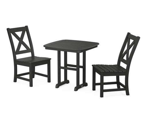 POLYWOOD Braxton Side Chair 3-Piece Dining Set in Black image