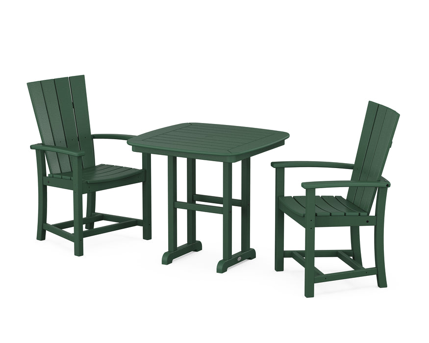 POLYWOOD Quattro 3-Piece Dining Set in Green image