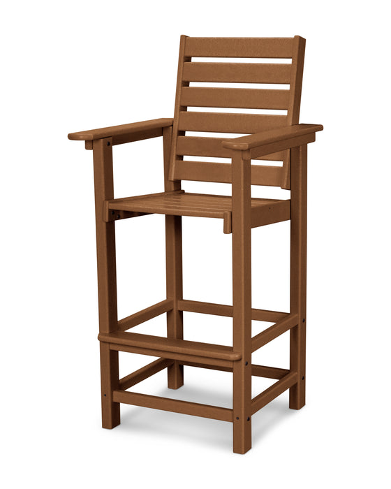 POLYWOOD Captain Bar Chair in Teak image