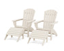 POLYWOOD Nautical Curveback Adirondack Chair 4-Piece Set with Ottomans in Sand image