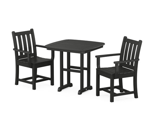 POLYWOOD Traditional Garden 3-Piece Dining Set in Black image