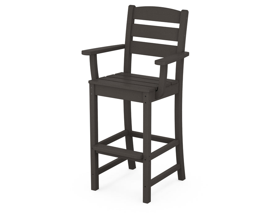 POLYWOOD Lakeside Bar Arm Chair in Vintage Coffee
