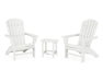 POLYWOOD Nautical 3-Piece Curveback Adirondack Set in Vintage White image