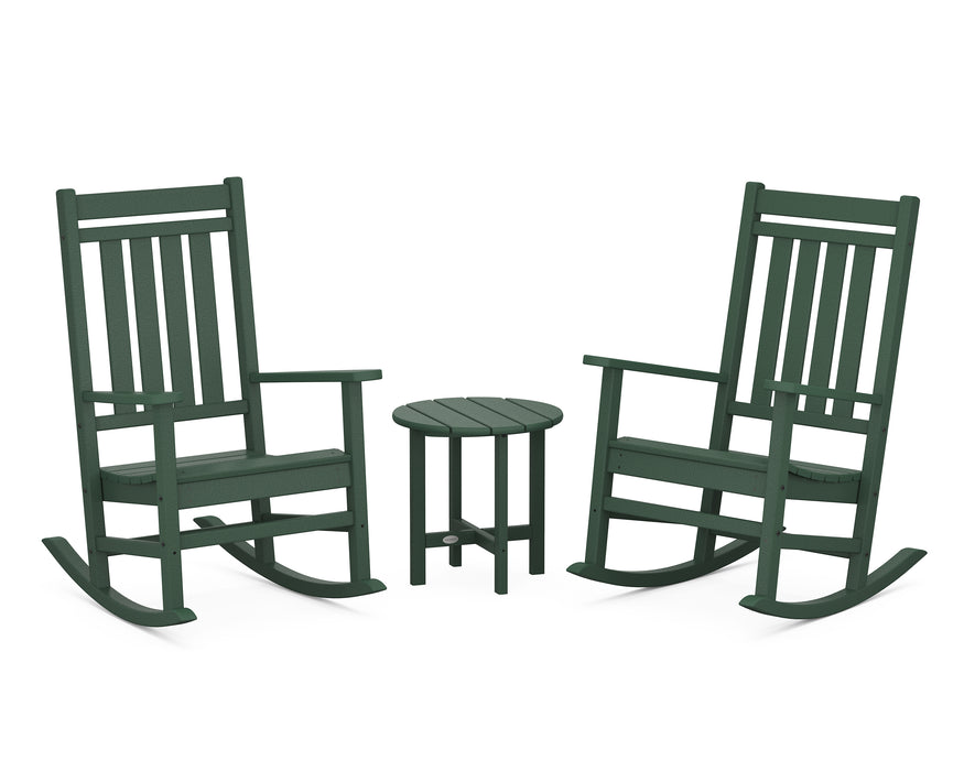 POLYWOOD Estate 3-Piece Rocking Chair Set in Green image