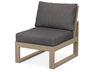POLYWOOD Modular Armless Chair in Vintage Sahara / Ash Charcoal image