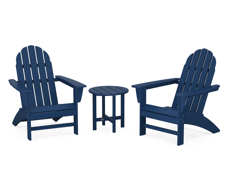 POLYWOOD Vineyard 3-Piece Adirondack Set in Navy image