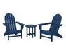 POLYWOOD Vineyard 3-Piece Adirondack Set in Navy image
