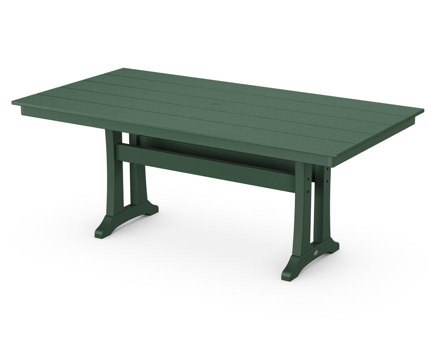 POLYWOOD Farmhouse Trestle 37" x 72" Dining Table in Green image