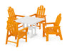 POLYWOOD Long Island 5-Piece Farmhouse Dining Set in Tangerine image