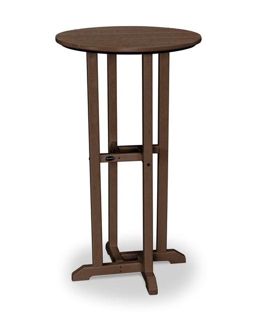 POLYWOOD 24" Round  Farmhouse Bar Bistro Table in Mahogany image