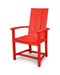 POLYWOOD Modern Adirondack Dining Chair in Sunset Red image