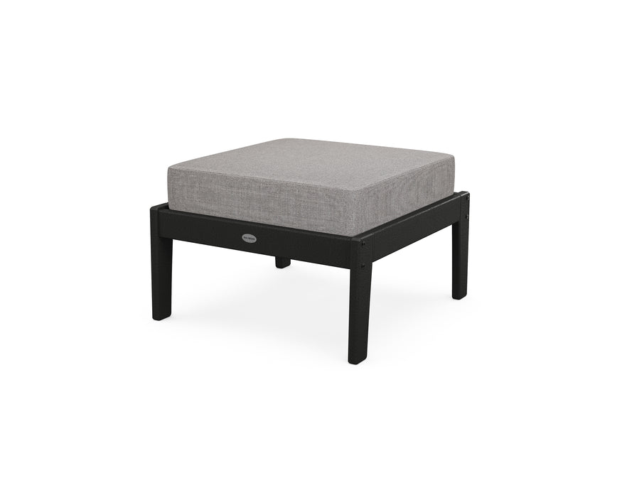 POLYWOOD Lakeside Deep Seating Ottoman in Black / Grey Mist image