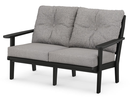 POLYWOOD Lakeside Deep Seating Loveseat in Black / Grey Mist image