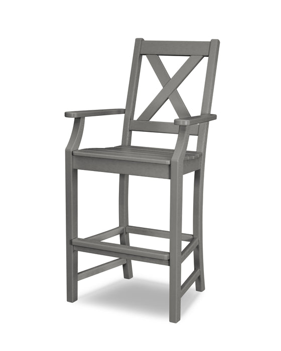 POLYWOOD Braxton Bar Arm Chair in Slate Grey image