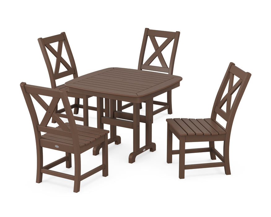 POLYWOOD Braxton Side Chair 5-Piece Dining Set in Mahogany image