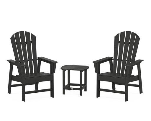 POLYWOOD South Beach Casual Chair 3-Piece Set with 18" South Beach Side Table in Black image