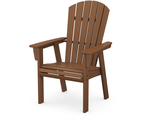 POLYWOOD Nautical Curveback Adirondack Dining Chair in Teak image