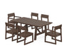 POLYWOOD EDGE 7-Piece Rustic Farmhouse Dining Set in Mahogany image