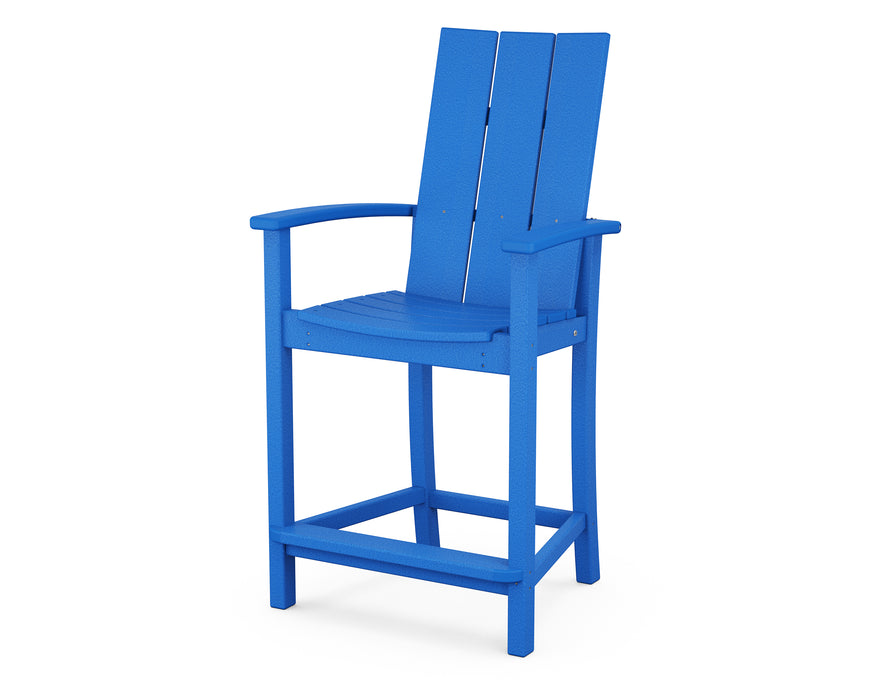 POLYWOOD Modern Adirondack Counter Chair in Pacific Blue image