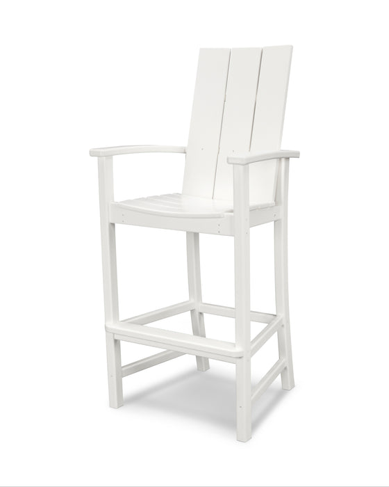 POLYWOOD Modern Adirondack Bar Chair in White image